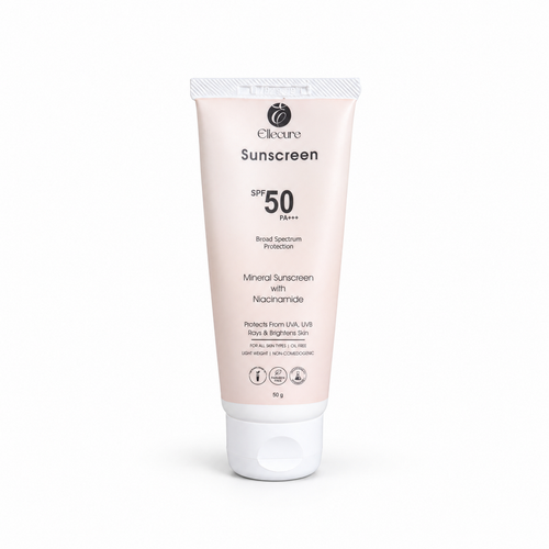 Ellecure Mineral Sunscreen SPF 50 PA+++ with Niacinamide – 50 g